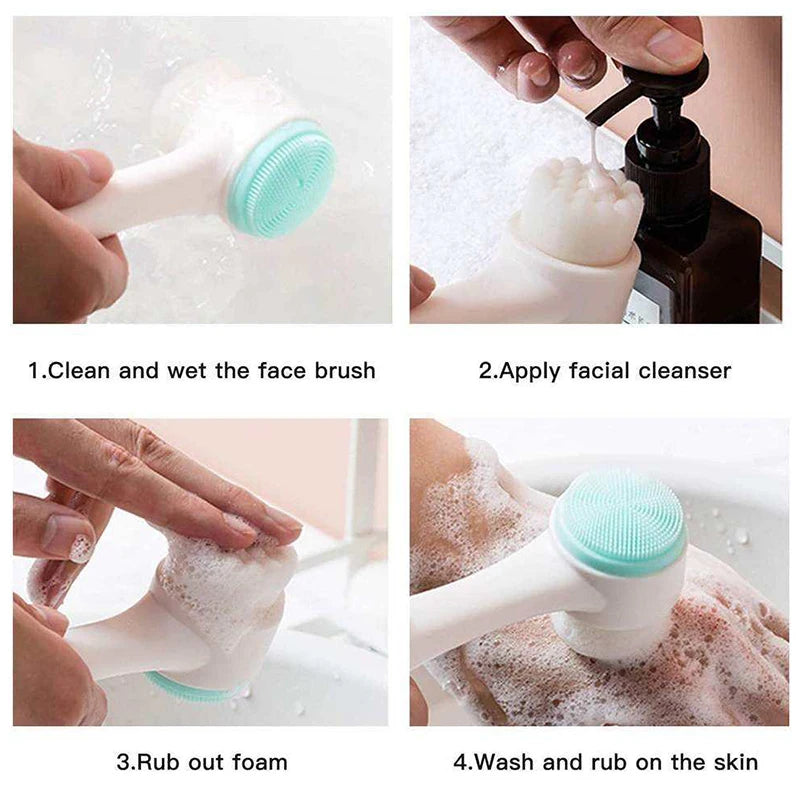 3D Double Silicone Facial Brush