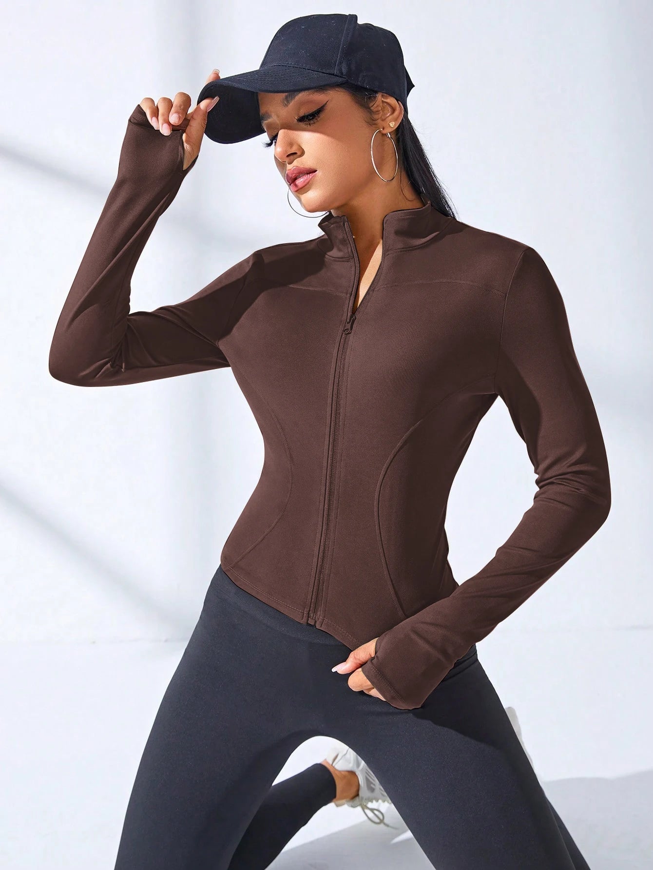 Slim Fit Zipper Yoga Jacket