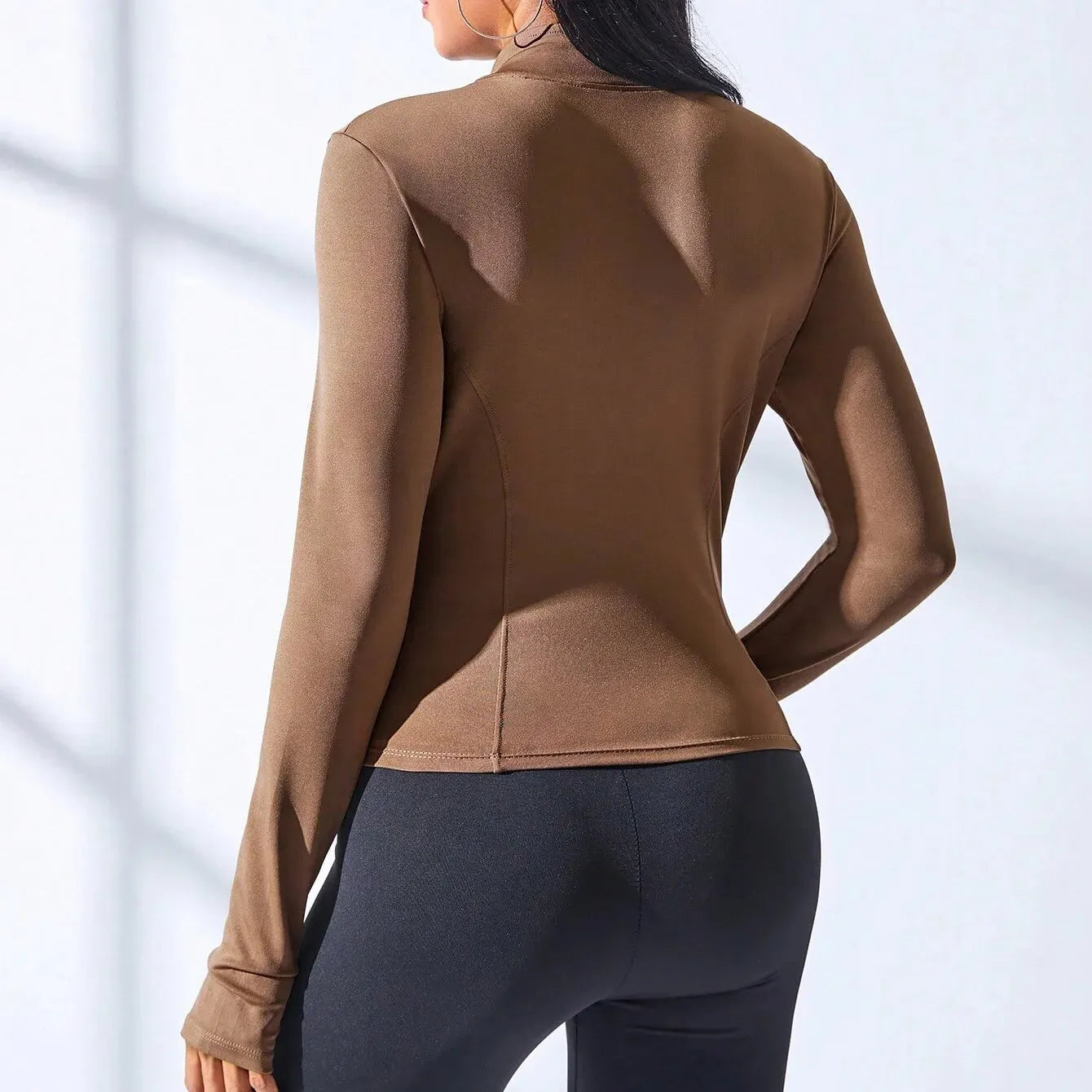 Slim Fit Zipper Yoga Jacket