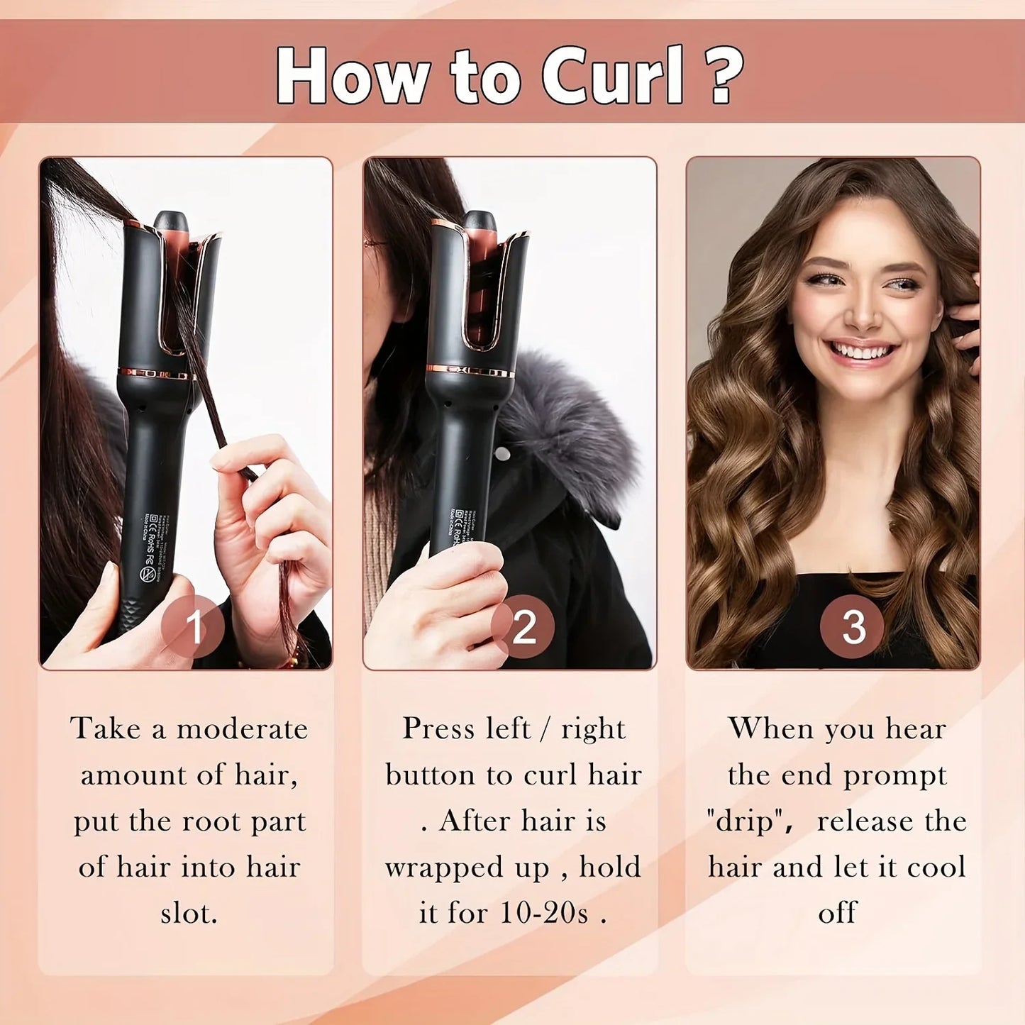 Rotating Ceramic Air Spin Curling Iron