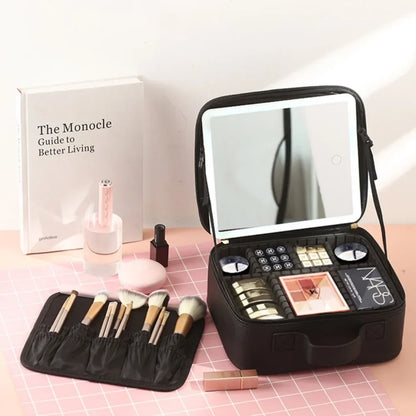 Makeup Organizer with Mirror Light