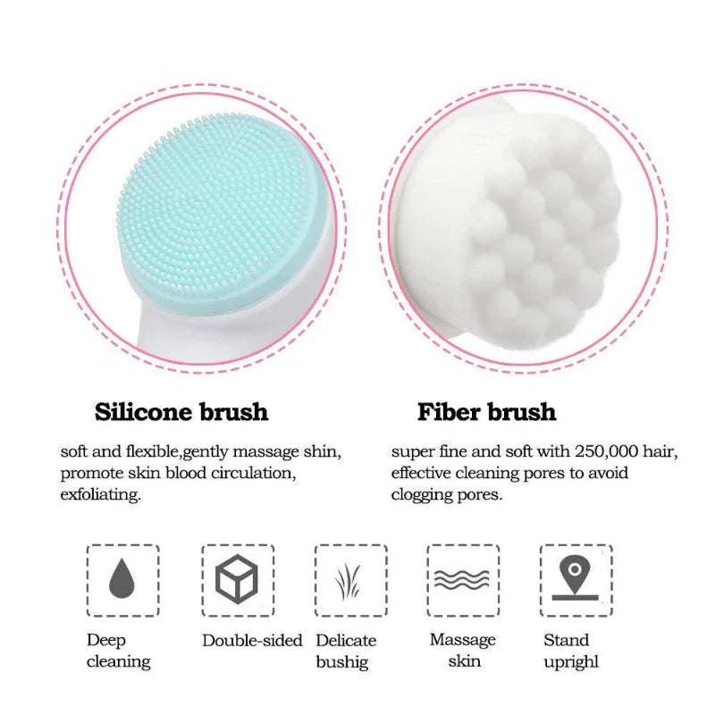 3D Double Silicone Facial Brush