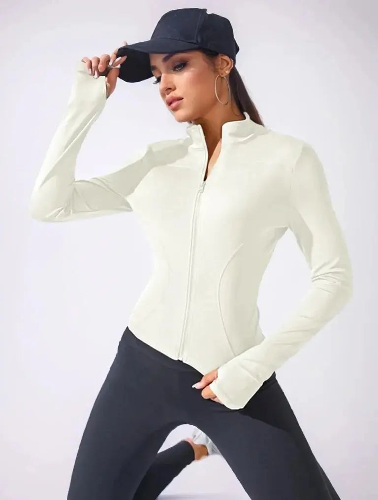Slim Fit Zipper Yoga Jacket