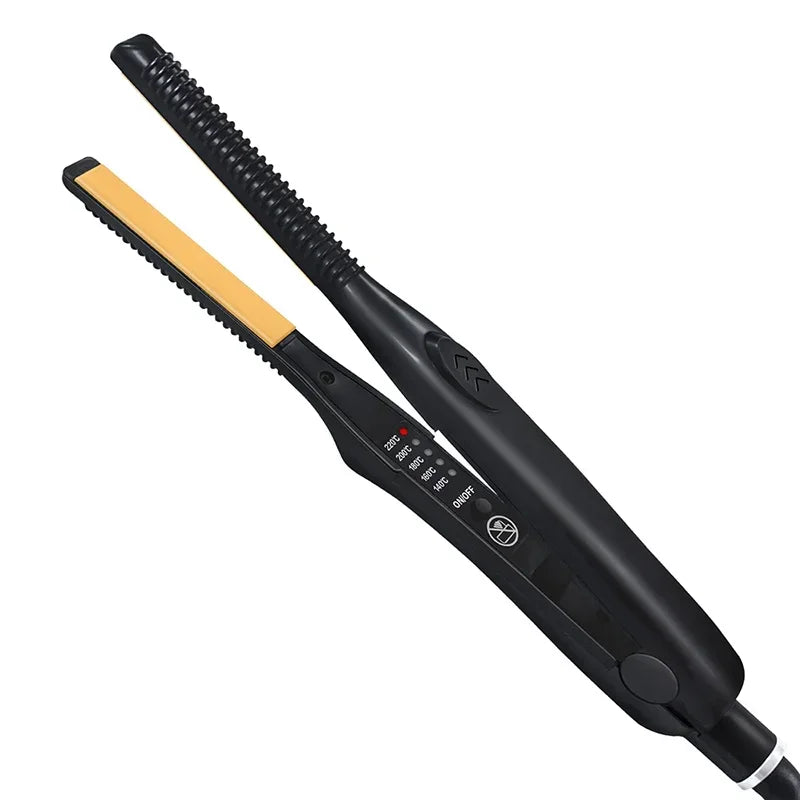 2-in-1 Mini Hair Straightener Curler Ceramic Flat Iron Tool