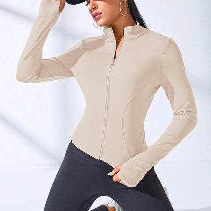 Slim Fit Zipper Yoga Jacket