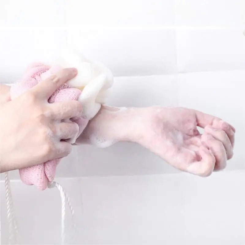 Colour Block Bath Towels Foam Mesh