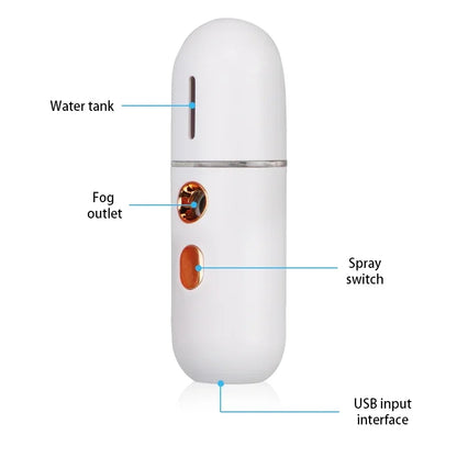 Mini Nano Facial Steamer Hydrating Spray