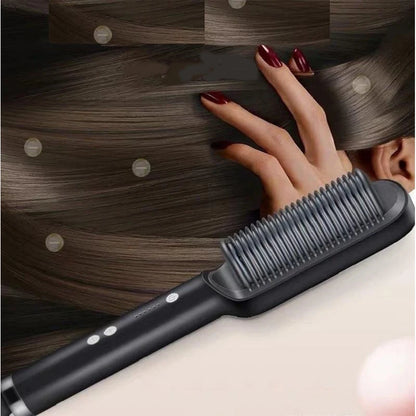 Electric Ceramic Hair Straightener Brush