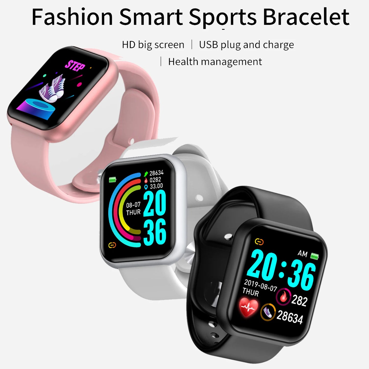 Smart Fitness Watch Bluetooth Music Sleep Monitor