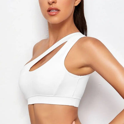 One-Shoulder Push-Up Sports Bra