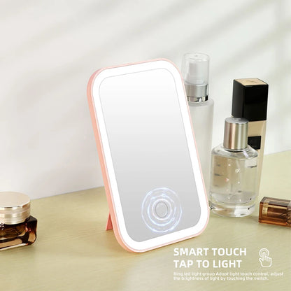 LED Touch Screen Folding Makeup Mirror