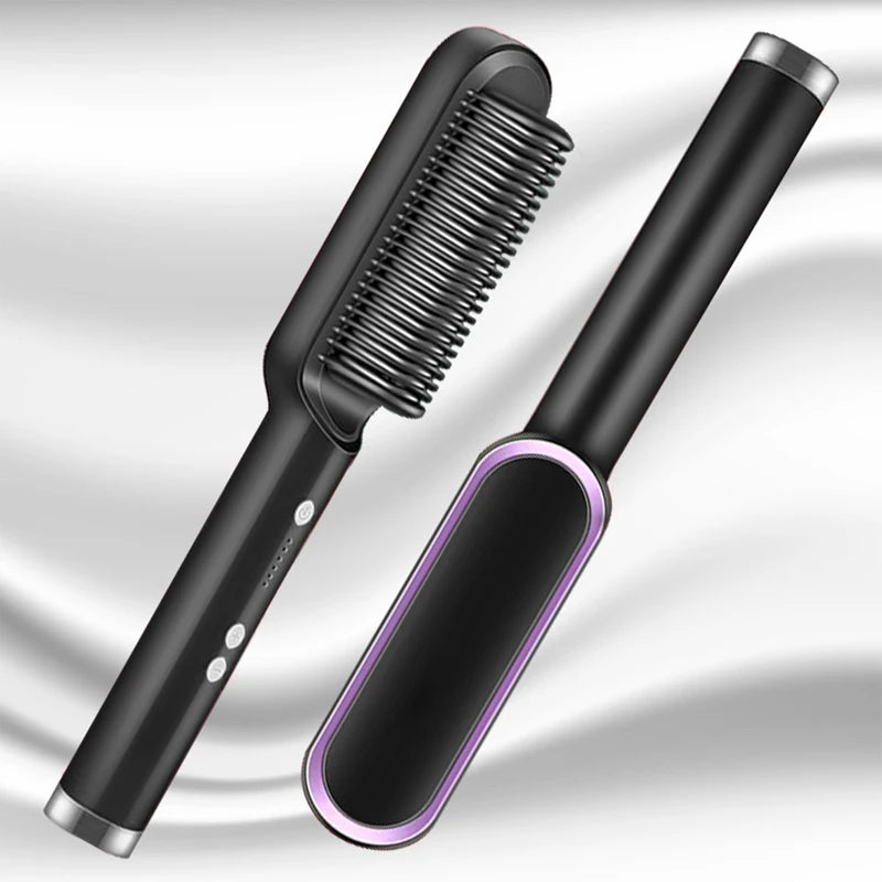 Electric Ceramic Hair Straightener Brush
