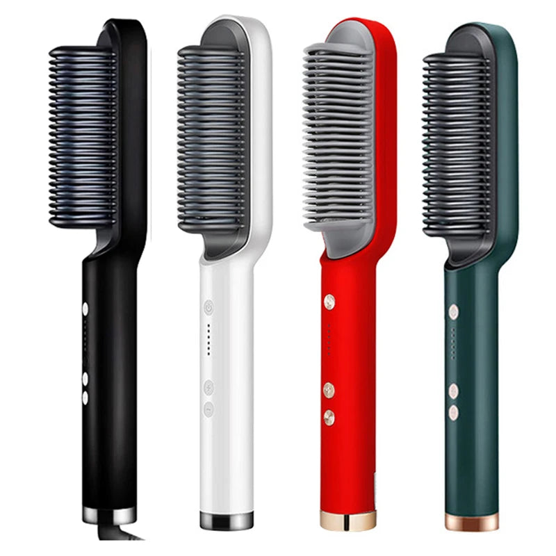 Electric Ceramic Hair Straightener Brush
