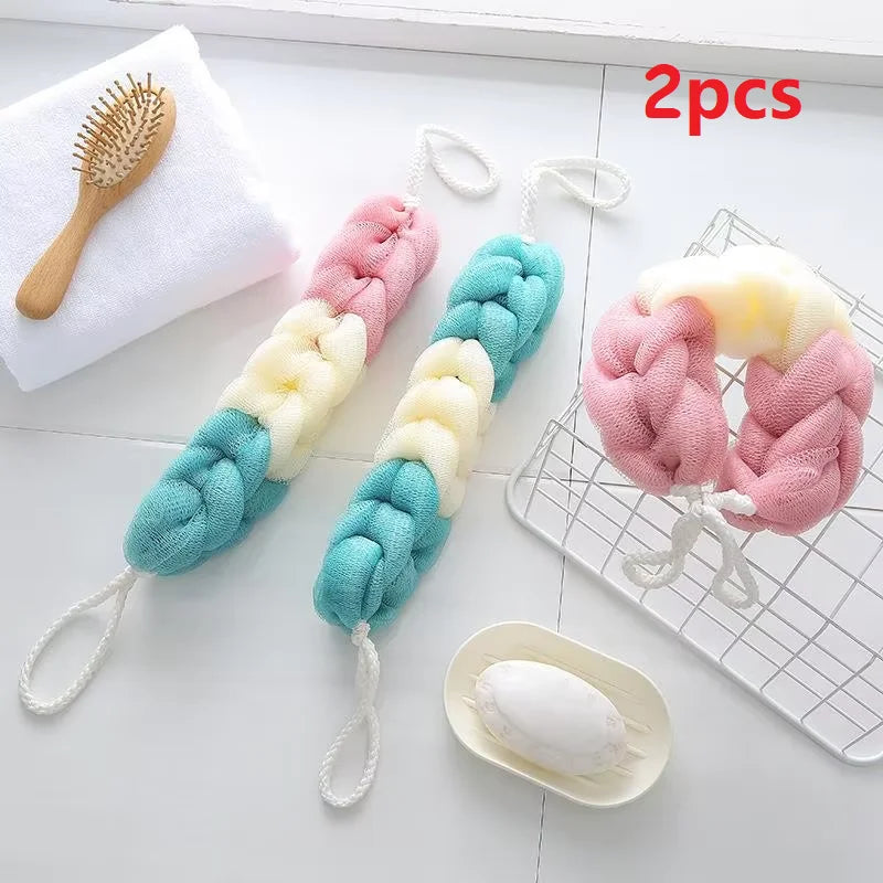 Colour Block Bath Towels Foam Mesh