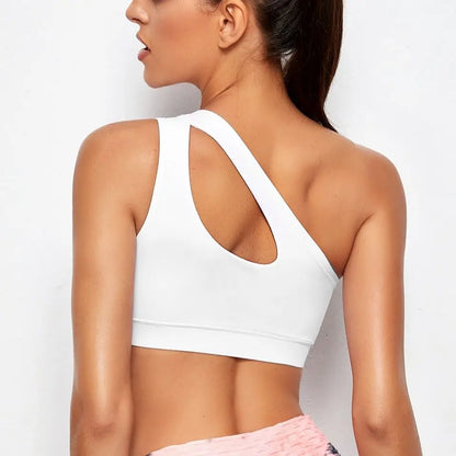 One-Shoulder Push-Up Sports Bra