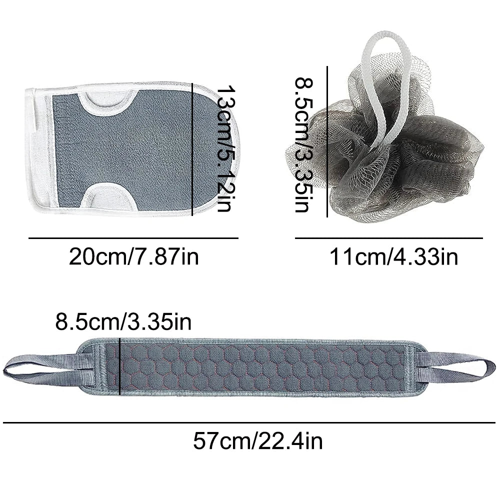 3pcs Body Scrubber Set