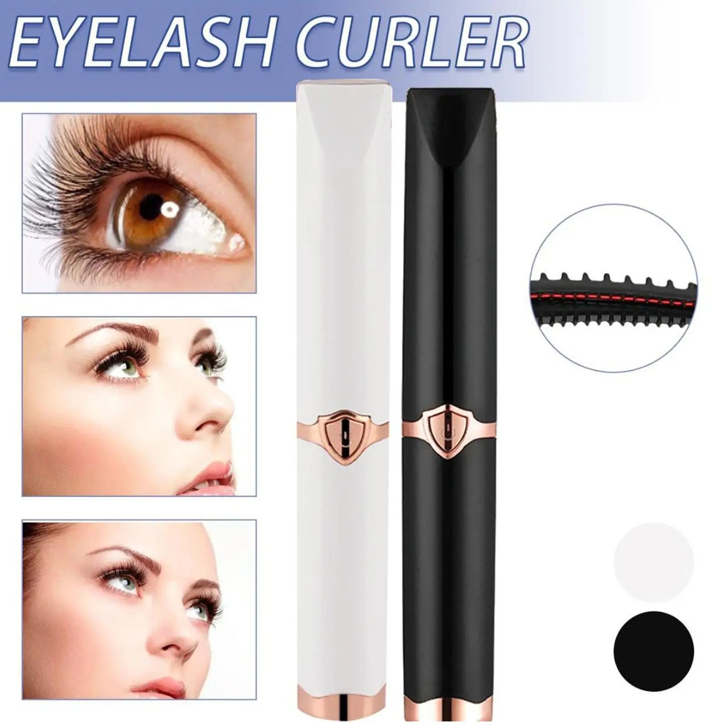 Heated Eyelash Curler with 3 Temperature Modes