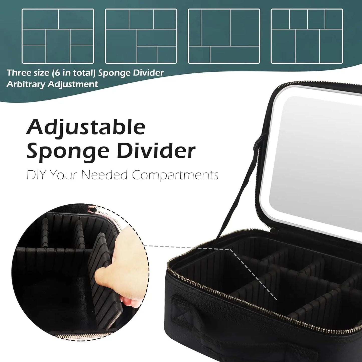 Makeup Organizer with Mirror Light