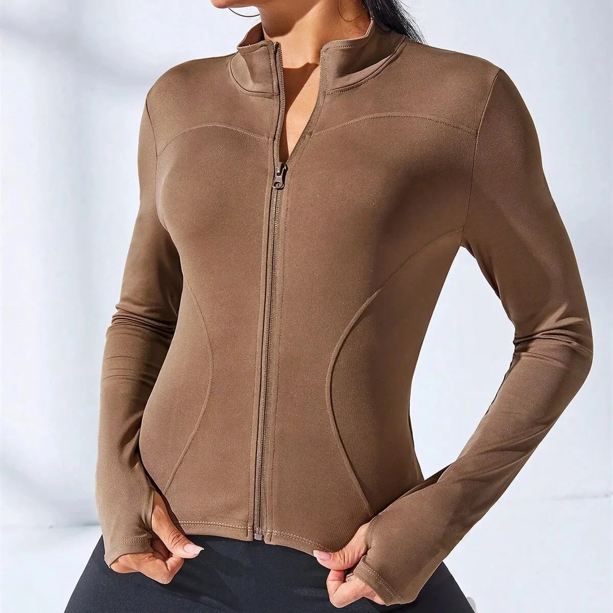 Slim Fit Zipper Yoga Jacket