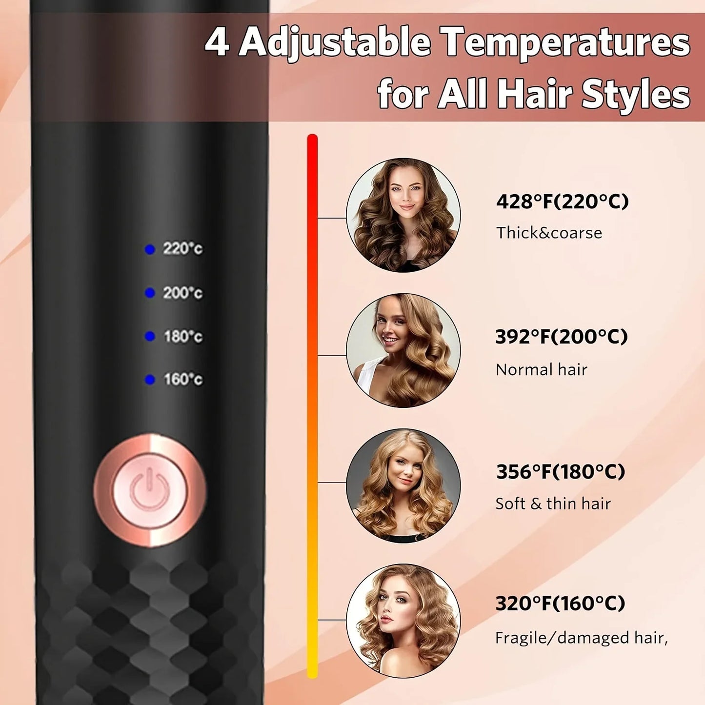 Rotating Ceramic Air Spin Curling Iron